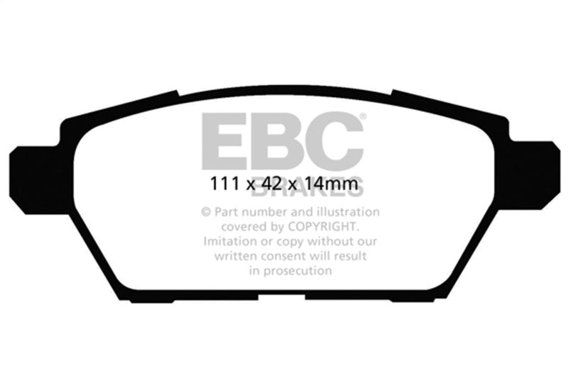 EBC 06-09 Ford Fusion 2.3 Greenstuff Rear Brake Pads-Brake Pads - Performance-Grocery Getter Performance