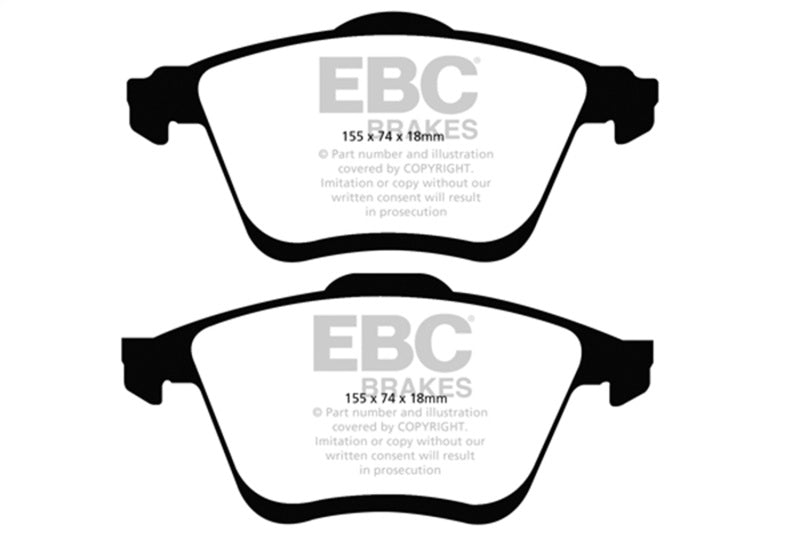 EBC 06-09 Mazda 6 2.3 Turbo (Mazdaspeed) Greenstuff Front Brake Pads-Brake Pads - Performance-Grocery Getter Performance