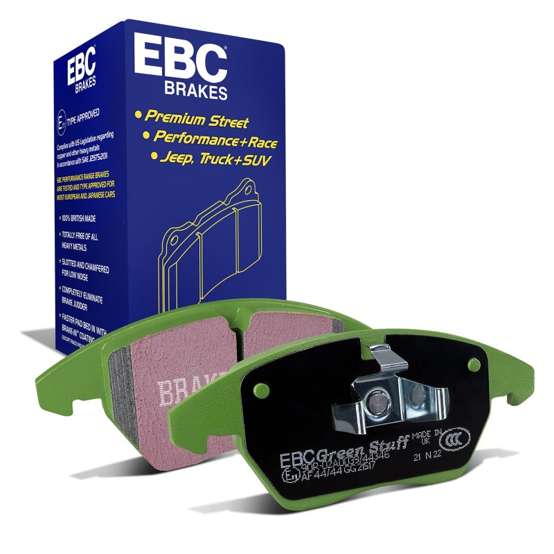 EBC 06-13 Audi A3 2.0 Turbo (Girling rear caliper) Greenstuff Front Brake Pads-Brake Pads - Performance-Grocery Getter Performance