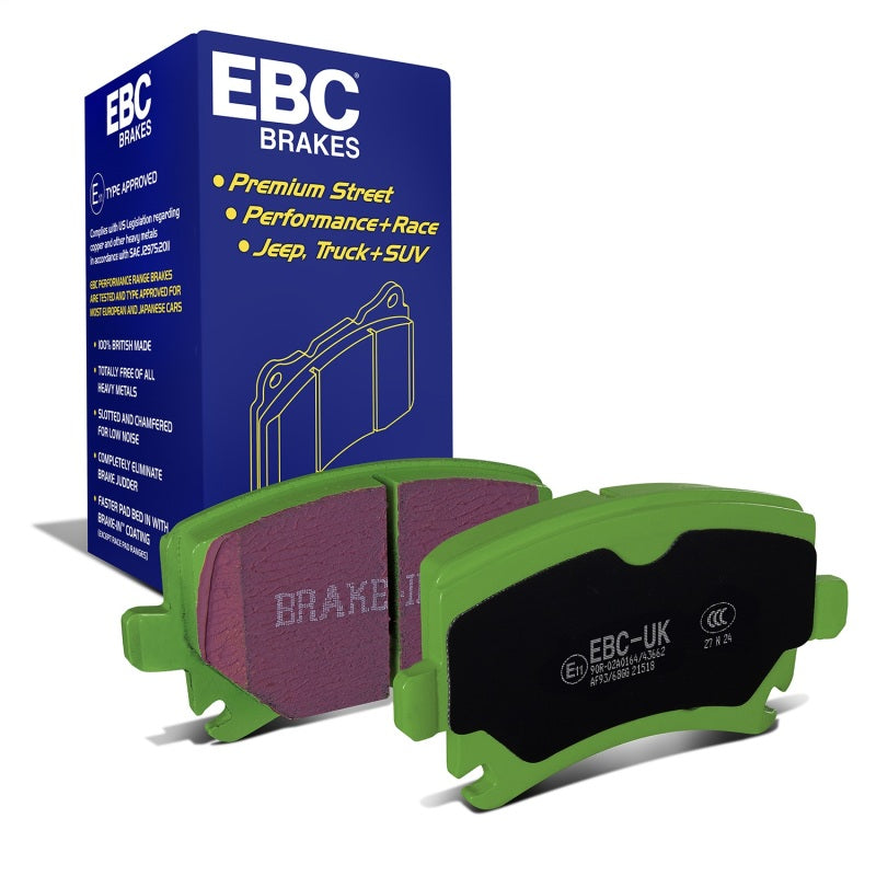 EBC 06-13 Audi A3 2.0 Turbo (Girling rear caliper) Greenstuff Rear Brake Pads-Brake Pads - Performance-Grocery Getter Performance