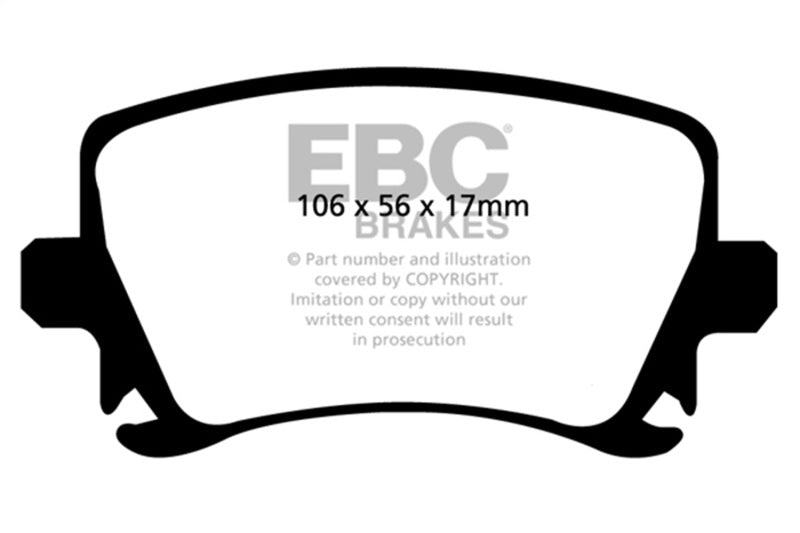 EBC 06-13 Audi A3 2.0 Turbo (Girling rear caliper) Greenstuff Rear Brake Pads-Brake Pads - Performance-Grocery Getter Performance