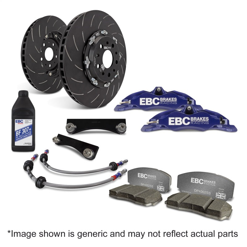 EBC 06-15 Mazda Miata MX5 (NC) Blue Apollo-4 Calipers 330mm Rotors Front Big Brake Kit-Big Brake Kits-Grocery Getter Performance