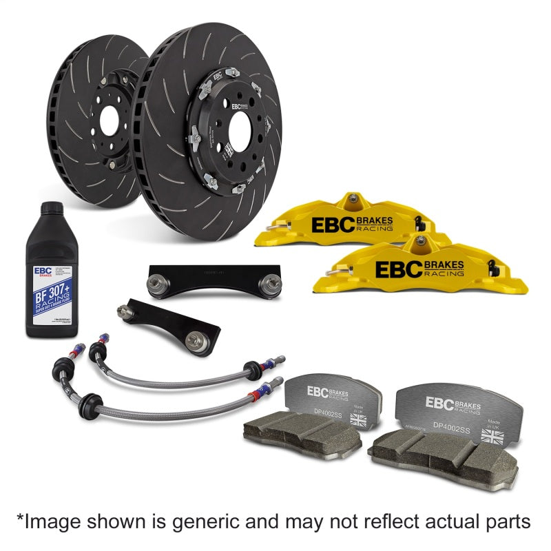 EBC 06-15 Mazda Miata MX5 (NC) Yellow Apollo-4 Calipers 330mm Rotors Front Big Brake Kit-Big Brake Kits-Grocery Getter Performance