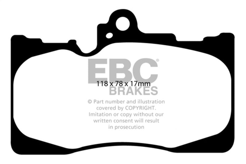 EBC 07-08 Lexus GS350 3.5 RWD Greenstuff Front Brake Pads-Brake Pads - Performance-Grocery Getter Performance