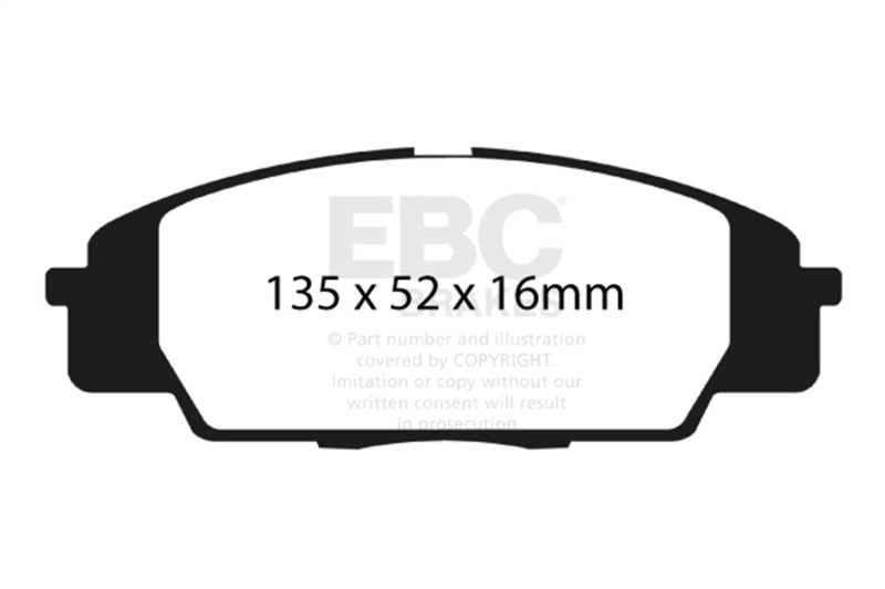 EBC 07-11 Acura CSX (Canada) 2.0 Type S Greenstuff Front Brake Pads-Brake Pads - Performance-Grocery Getter Performance