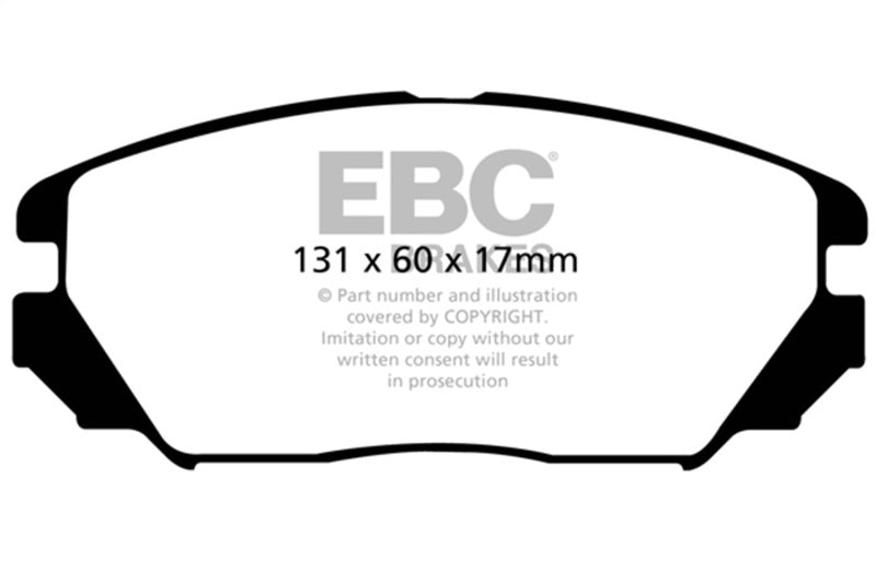 EBC 08-09 Hyundai Azera 3.3 Greenstuff Front Brake Pads-Brake Pads - Performance-Grocery Getter Performance