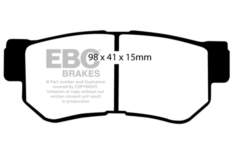 EBC 08-09 Hyundai Azera 3.3 Greenstuff Rear Brake Pads-Brake Pads - Performance-Grocery Getter Performance