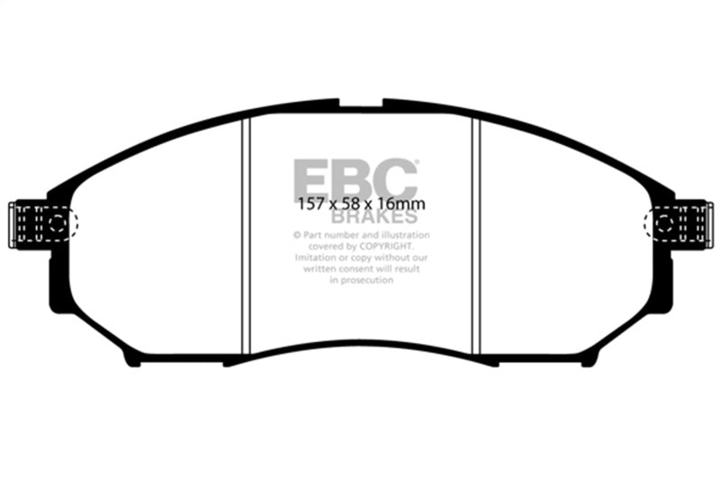 EBC 08-13 Infiniti EX35 3.5 Greenstuff Front Brake Pads-Brake Pads - Performance-Grocery Getter Performance