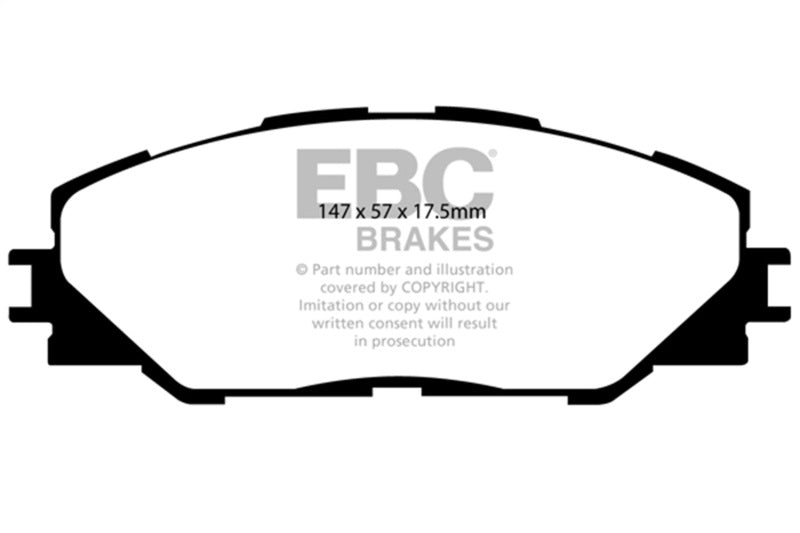 EBC 09-10 Pontiac Vibe 2.4 2WD Greenstuff Front Brake Pads-Brake Pads - Performance-Grocery Getter Performance
