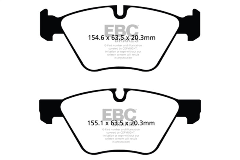 EBC 09+ BMW Z4 3.0 (E89) Greenstuff Front Brake Pads-Brake Pads - Performance-Grocery Getter Performance