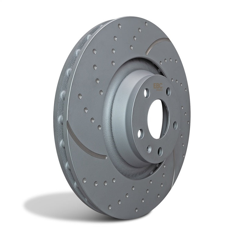 EBC 09+ Hyundai Genesis Coupe 2.0 Turbo GD Sport Front Rotors-Brake Rotors - Slot & Drilled-Grocery Getter Performance