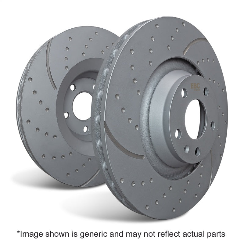 EBC 09+ Hyundai Genesis Coupe 2.0 Turbo GD Sport Front Rotors-Brake Rotors - Slot & Drilled-Grocery Getter Performance