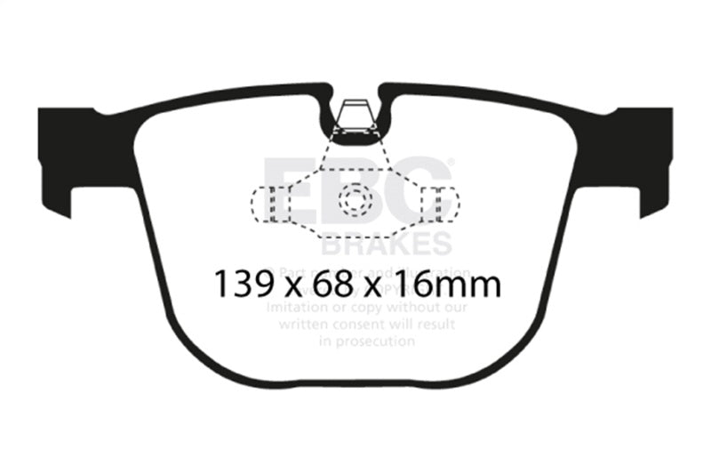 EBC 11-12 BMW 1M Coupe 3.0 Twin Turbo Greenstuff Rear Brake Pads-Brake Pads - Performance-Grocery Getter Performance