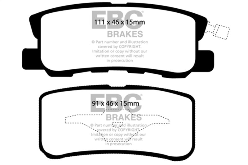 EBC 11-14 Chrysler 200 3.6 Greenstuff Rear Brake Pads-Brake Pads - Performance-Grocery Getter Performance