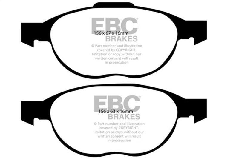 EBC 12+ Ford C-Max 2.0 Hybrid Greenstuff Front Brake Pads-Brake Pads - Performance-Grocery Getter Performance