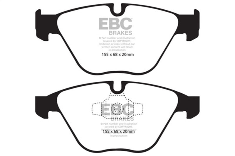 EBC 13+ BMW X1 2.0 Turbo (28i) Greenstuff Front Brake Pads-Brake Pads - Performance-Grocery Getter Performance