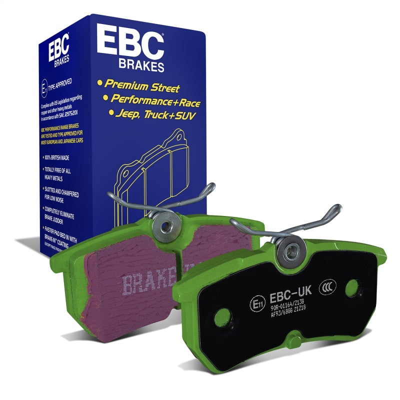 EBC 13+ Ford Fiesta 1.6 Turbo ST Greenstuff Rear Brake Pads-Brake Pads - Performance-Grocery Getter Performance