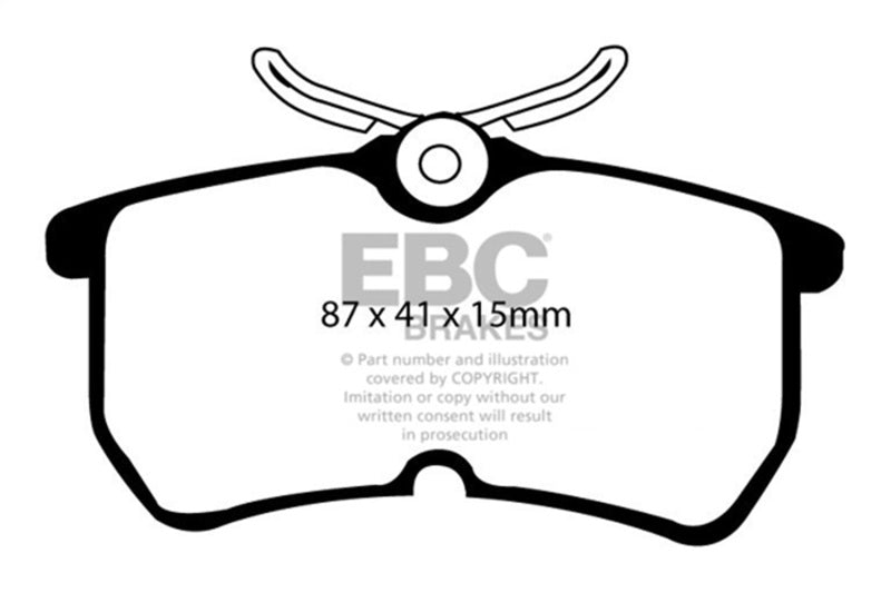 EBC 13+ Ford Fiesta 1.6 Turbo ST Greenstuff Rear Brake Pads-Brake Pads - Performance-Grocery Getter Performance