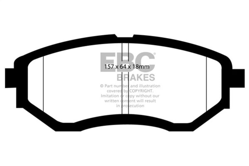 EBC 13+ Subaru Forester 2.0 Turbo Greenstuff Front Brake Pads-Brake Pads - Performance-Grocery Getter Performance