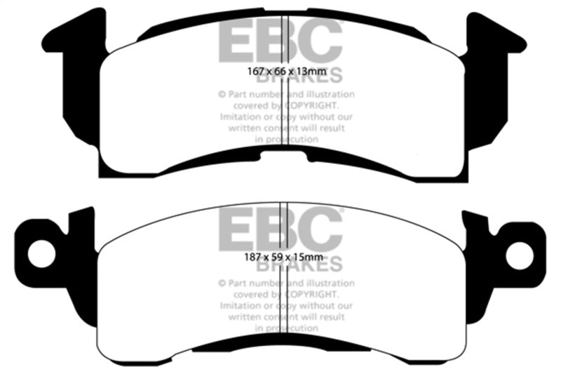 EBC 73-74 Buick Apollo 4.1 Greenstuff Front Brake Pads-Brake Pads - Performance-Grocery Getter Performance