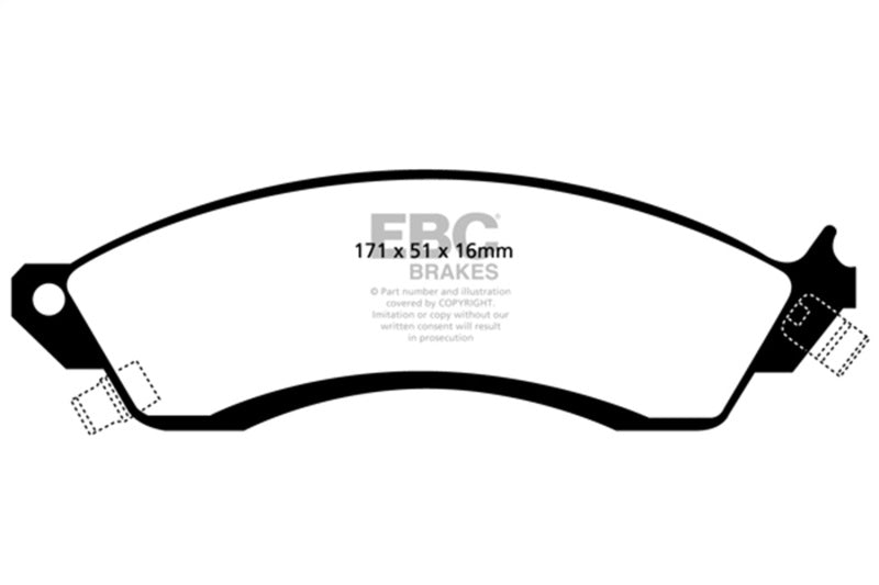 EBC 85-88 Chevrolet Camaro (3rd Gen) 2.8 (Performance Package) Greenstuff Front Brake Pads-Brake Pads - Performance-Grocery Getter Performance