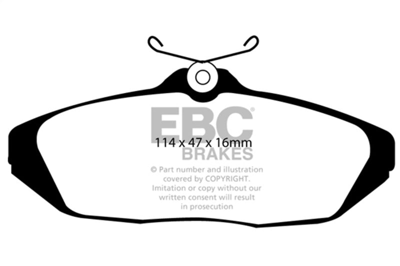 EBC 93-98 Ford Thunderbird 3.8 Greenstuff Rear Brake Pads-Brake Pads - Performance-Grocery Getter Performance