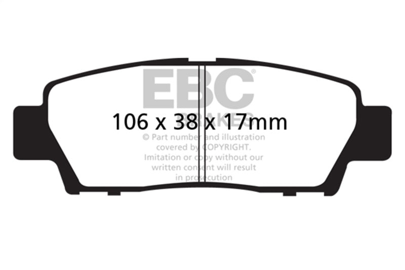 EBC 95-96 Toyota Avalon 3.0 Greenstuff Rear Brake Pads-Brake Pads - Performance-Grocery Getter Performance