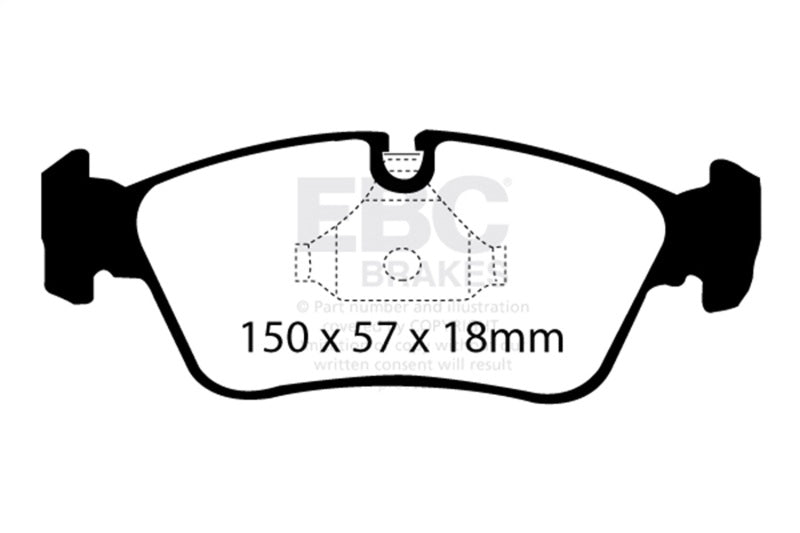 EBC 99-02 BMW Z3 2.5 Greenstuff Front Brake Pads-Brake Pads - Performance-Grocery Getter Performance
