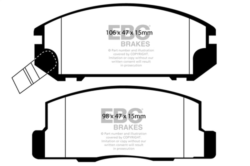 EBC 99-02 Toyota MR2 1.8 Greenstuff Rear Brake Pads-Brake Pads - Performance-Grocery Getter Performance