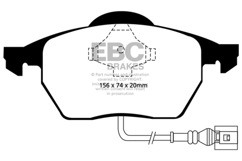 EBC 99-05 Volkswagen Beetle 1.8 Turbo Greenstuff Front Brake Pads-Brake Pads - Performance-Grocery Getter Performance