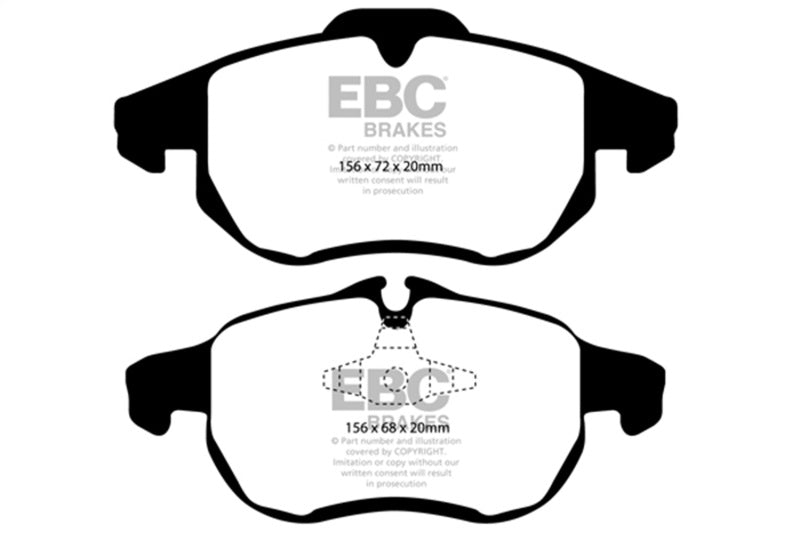 EBC Racing 03-10 Saab 9-3 Aero 2.8T Front RP- X Race Brake Pads-Brake Pads - Racing-Grocery Getter Performance