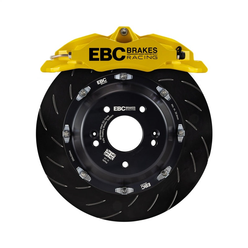EBC Racing 05-11 Ford Focus ST (Mk2) Front Left Apollo-4 Yellow Caliper-Brake Calipers - Perf-Grocery Getter Performance