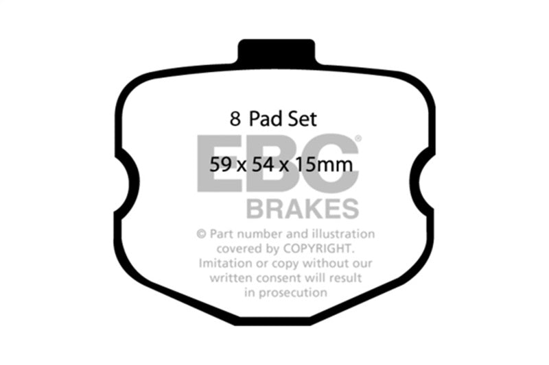 EBC Racing 06-13 Chevrolet Corvette Z06 (C6 w/Multi-Pad System) SR-11 Sintered Race Rear Brake Pads-Brake Pads - Racing-Grocery Getter Performance