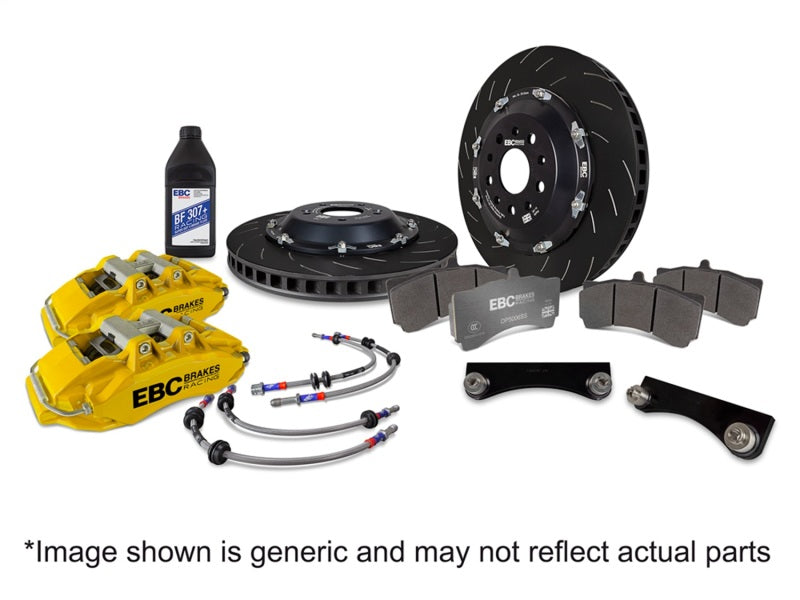 EBC Racing 07-13 BMW M3 (E90/E92/E82) Yellow Apollo-6 Calipers 380mm Rotors Front Big Brake Kit-Big Brake Kits-Grocery Getter Performance