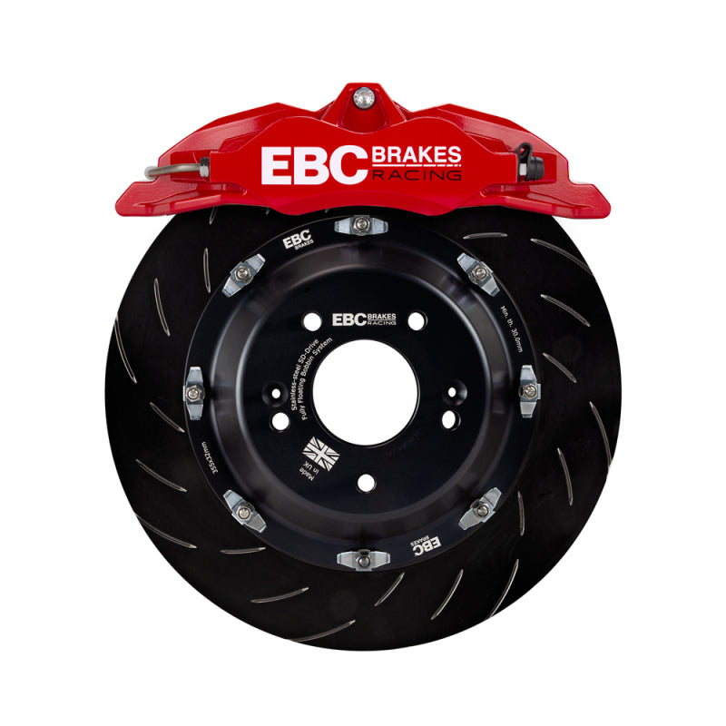 EBC Racing 11-18 Ford Focus ST (Mk3) Red Apollo-4 Calipers 355mm Rotors Front Big Brake Kit-Big Brake Kits-Grocery Getter Performance