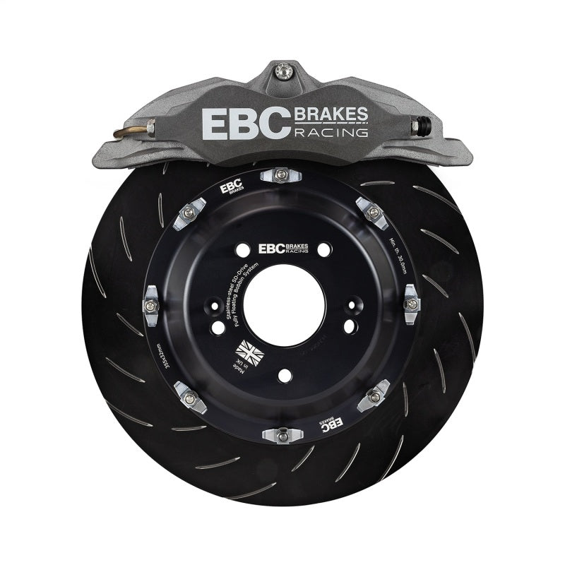 EBC Racing 12-17 Ford Fiesta ST MK7 1.6L Turbo Anodized Apollo-4 Calipers 300mm Rotors Front BBK-Big Brake Kits-Grocery Getter Performance