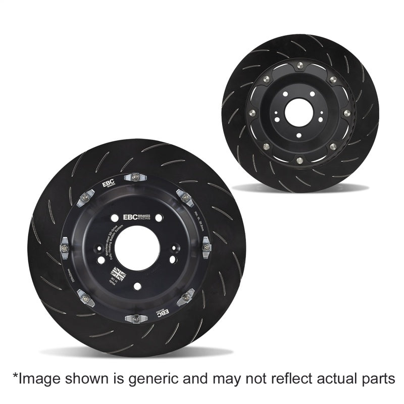 EBC Racing 13-19 Volkswagen GTI (MK7) Front BBK Replacement Discs Complete Assembly (Pair)-Brake Rotors - 2 Piece-Grocery Getter Performance