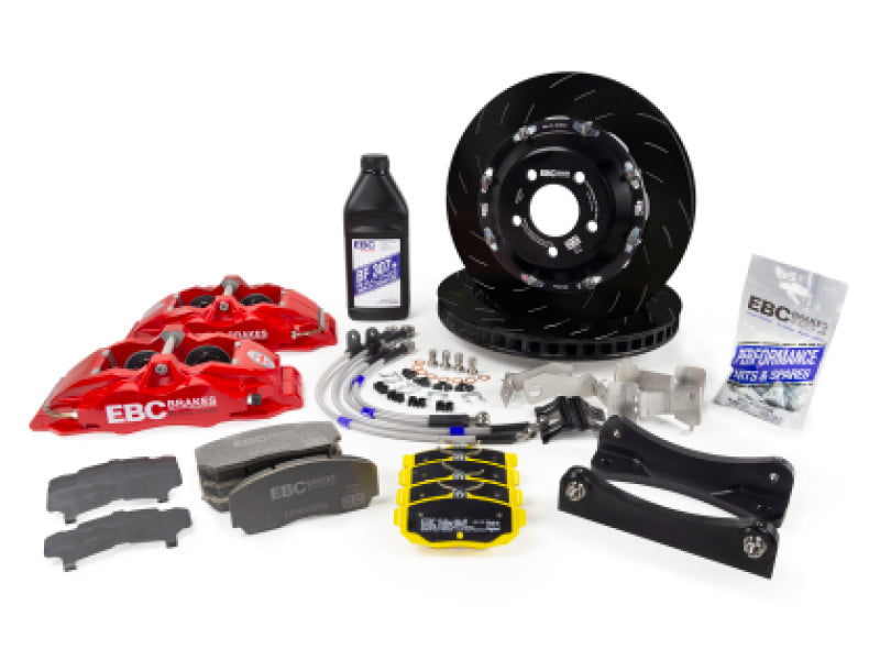 EBC Racing 14-19 BMW M3 F80/F82/F87 3.0T Black Apollo-4 380mm Rotors Front Big Brake Kit-Big Brake Kits-Grocery Getter Performance