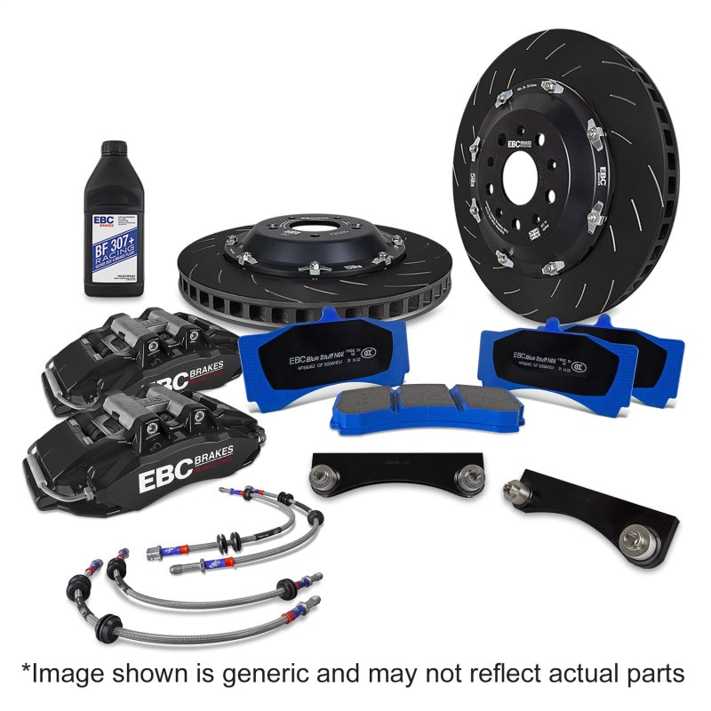 EBC Racing 2019+ BMW M235i (F44) Black 6 Piston Apollo Calipers 355mm Rotors Front Big Brake Kit-Big Brake Kits-Grocery Getter Performance