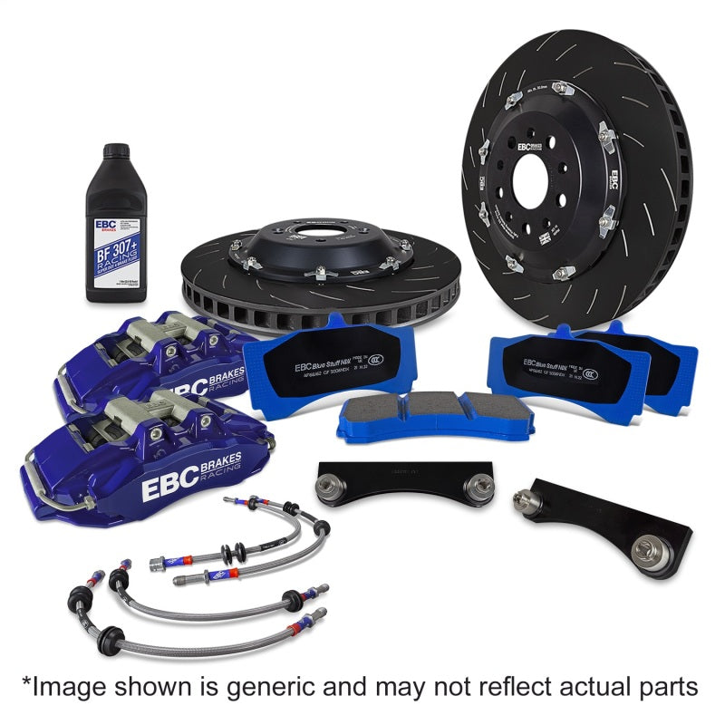 EBC Racing 2019+ BMW M235i (F44) Blue 6 Piston Apollo Calipers 355mm Rotors Front Big Brake Kit-Big Brake Kits-Grocery Getter Performance