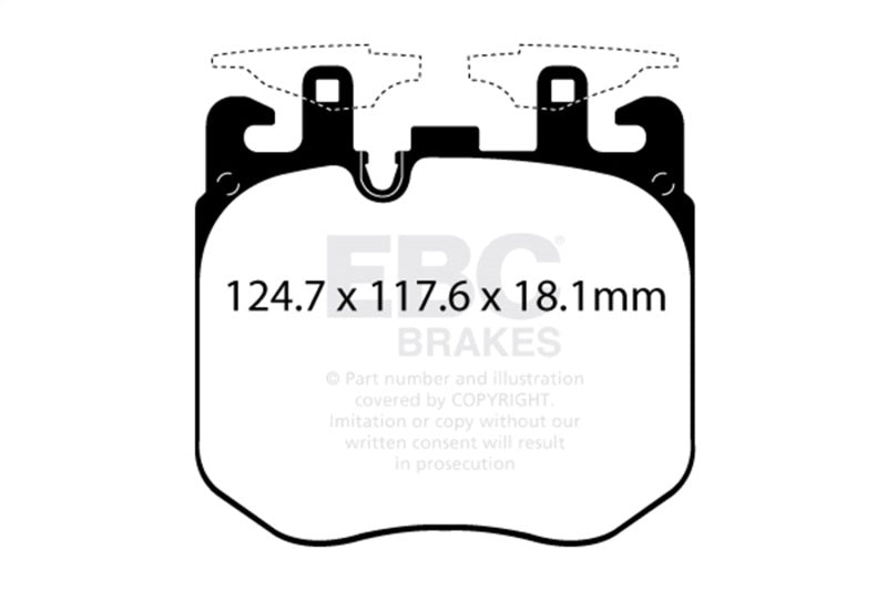 EBC Racing 2021+ BMW 430 Coupe w/M Sport Brakes (G20/G22) RP-X Race Front Brake Pads-Brake Pads - Racing-Grocery Getter Performance