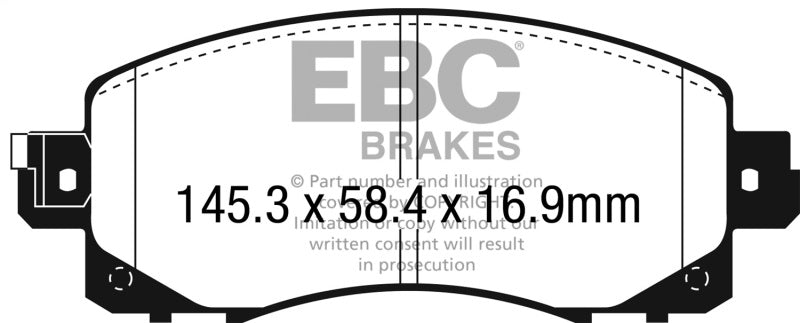 EBC Racing 22-23 Subaru WRX RP-1 Racing Front Brake Pads-Brake Pads - Racing-Grocery Getter Performance