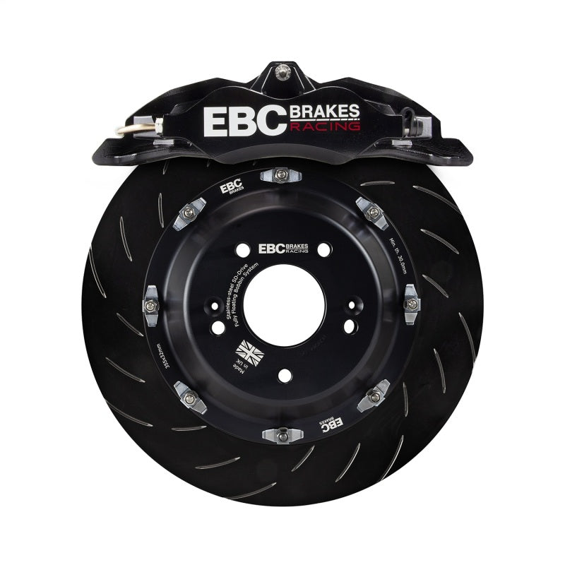 EBC Racing 92-00 BMW M3 (E36) Front Right Apollo-4 Black Caliper (for 355mm Rotor)-Brake Calipers - Perf-Grocery Getter Performance