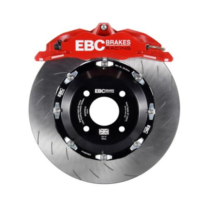 EBC Racing 92-00 BMW M3 (E36) Red Apollo-4 Calipers 330mm Rotors Front Big Brake Kit-Big Brake Kits-Grocery Getter Performance