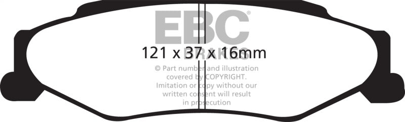 EBC Racing 97-13 Chevrolet Corvette 5.7L Rear RP-1 Race Brake Pads-Brake Pads - Racing-Grocery Getter Performance