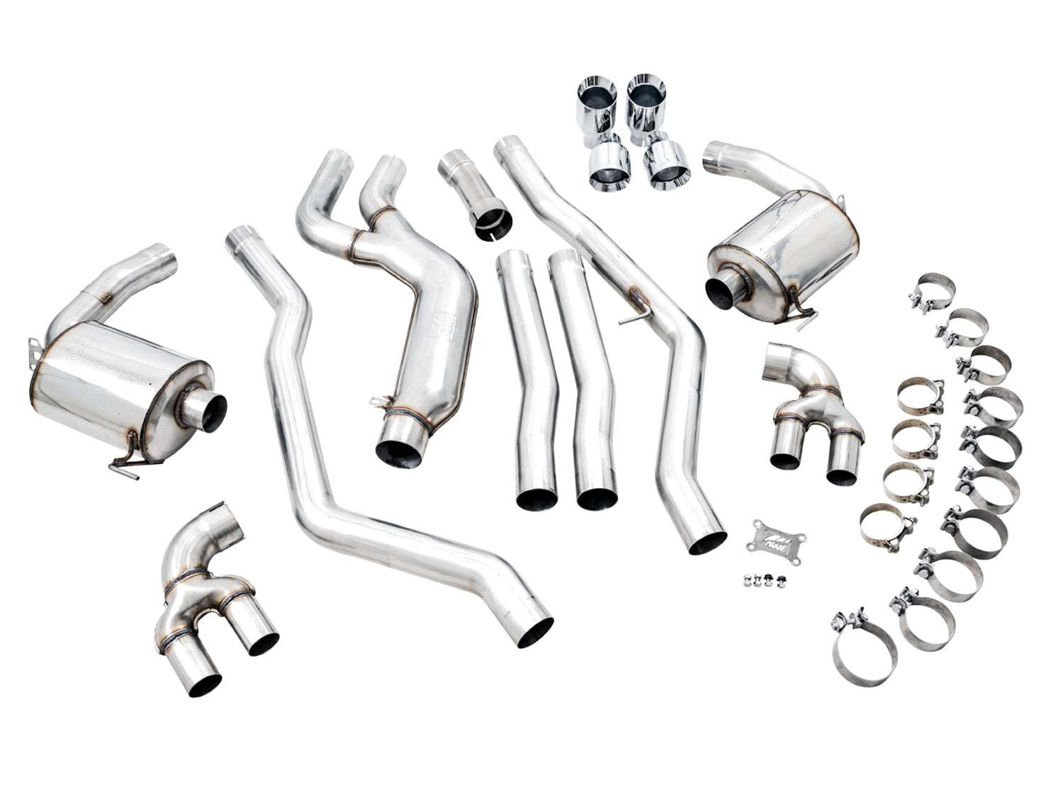AWE Non-Resonated Touring Edition Exhaust for G2X M340i / M440i - Chrome Silver Tips