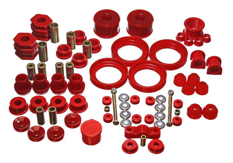 Energy Suspension 64-78 Toyota FJ40 Land Cruiser Red Hyper-Flex Master Bushing Set-Bushing Kits-Grocery Getter Performance