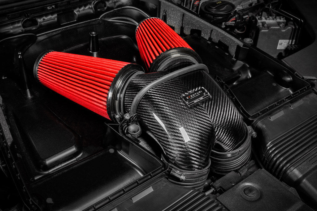 Eventuri 4.0TFSI Twin Turbo V8 Black Carbon Intake System - Plastic Inlet