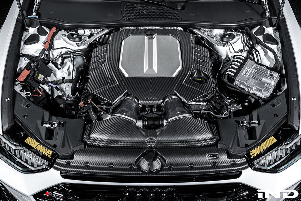 Eventuri Audi C8 RS6 / RS7 Black Carbon Engine Cover-Exterior-Grocery Getter Performance