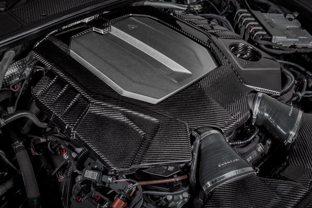 Eventuri Audi C8 RS6 / RS7 Black Carbon Engine Cover-Exterior-Grocery Getter Performance